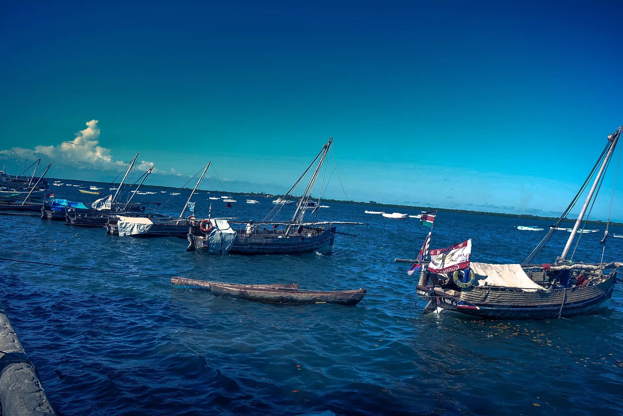 Dhows on the Kenyan coast